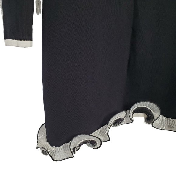 Talk of the Walk Boutique Size S Jacket Light Knit Ruffle Frilly Flyaway Duster - Picture 11 of 12